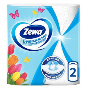 Полотенца бумажные Zewa кухонные 2сл.белое 2 шт/12
