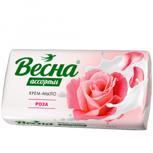 Мыло туалетное Весна ассорти роза, 90гр